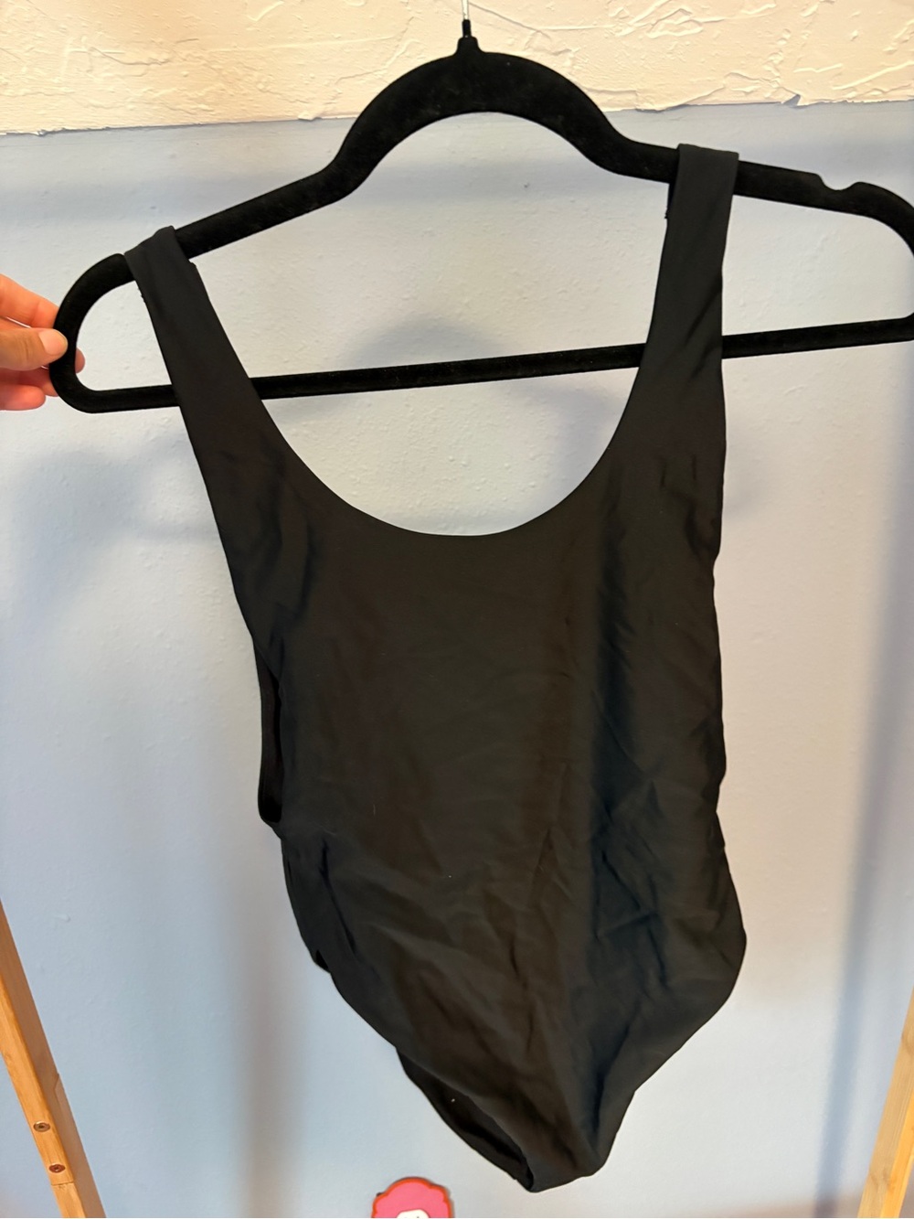 aerie Black One-Piece Swimsuit with low back